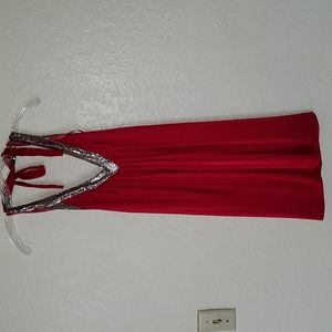 🔥 Sexy Candy Apple Red Halter tie cocktail dress